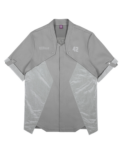 Futuristic Military Short Sleeve Shirt - military shirt - Futuristic Military Short Sleeve Shirt for Casual Style - View 9