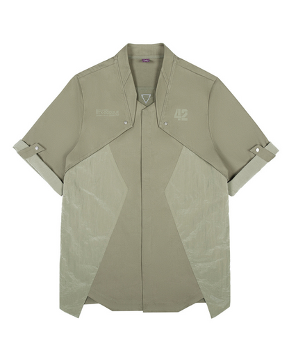 Futuristic Military Short Sleeve Shirt - military style shirt - Futuristic Military Short Sleeve Shirt for Casual Style - View 10