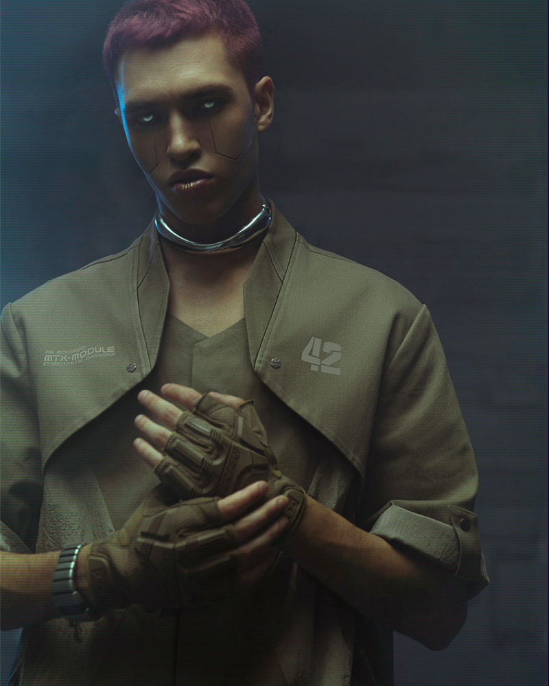 Futuristic Military Short Sleeve Shirt -  short sleeve - Futuristic Military Short Sleeve Shirt for Casual Style - View 7