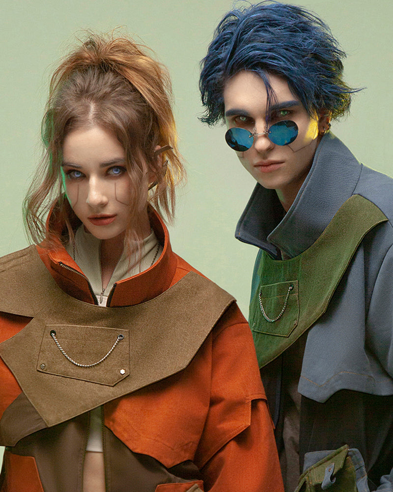 Futuristic Multi-Pocket Cyber Jacket -  futuristic - Futuristic Multi-Pocket Cyber Jacket for Urban Adventures - View 5