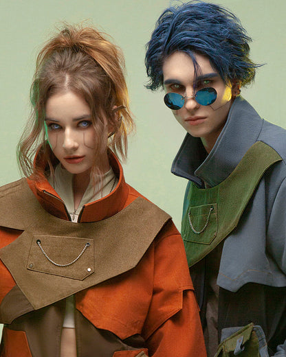 Futuristic Multi-Pocket Cyber Jacket -  futuristic - Futuristic Multi-Pocket Cyber Jacket for Urban Adventures - View 5