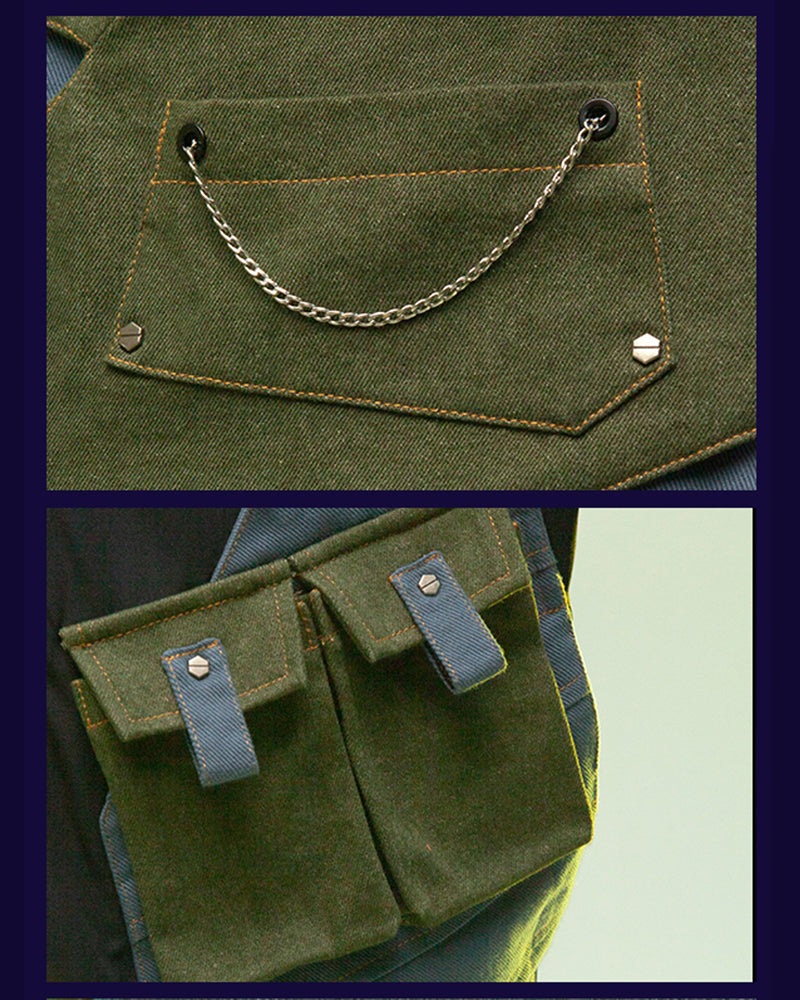 Futuristic Multi-Pocket Cyber Jacket -  multi-pocket - Futuristic Multi-Pocket Cyber Jacket for Urban Adventures - View 14