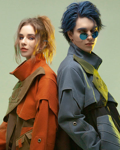 Futuristic Multi-Pocket Cyber Jacket -  multi-pocket - Futuristic Multi-Pocket Cyber Jacket for Urban Adventures - View 6