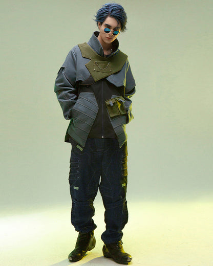 Futuristic Multi-Pocket Cyber Jacket - techwear jacket - Futuristic Multi-Pocket Cyber Jacket for Urban Adventures - View 10