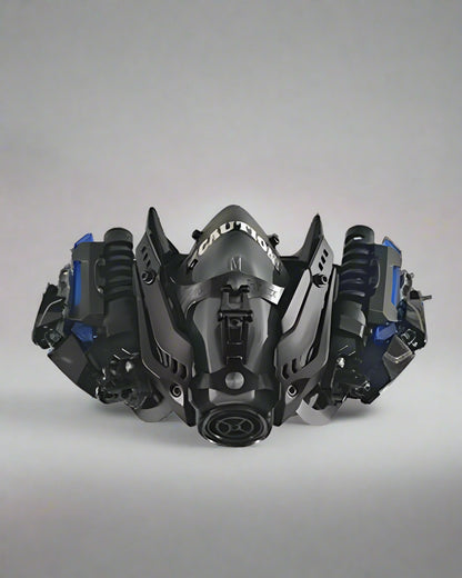 Futuristic Neon Cyberpunk Mask - cyberpunk mask - Futuristic Neon Cyberpunk Mask with Light Features - View 2