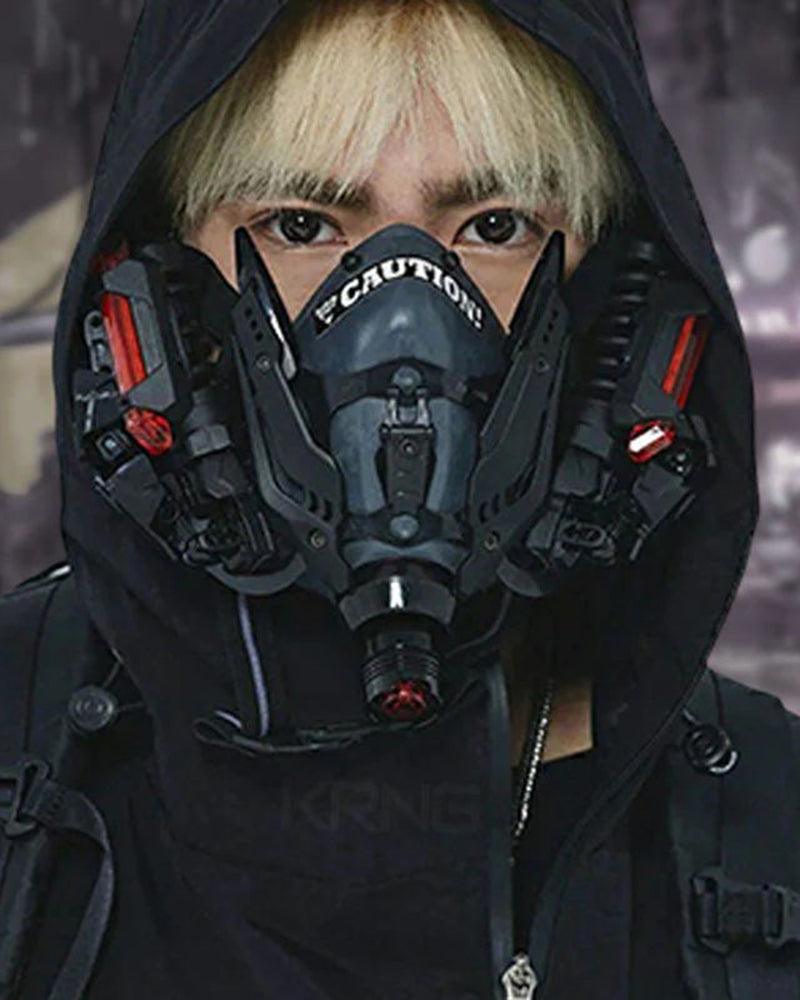 Futuristic Neon Cyberpunk Mask -  rechargeable light mask - Futuristic Neon Cyberpunk Mask with Light Features - View 5