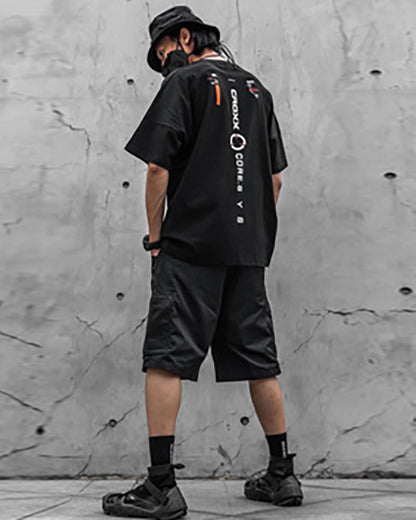 Futuristic Neon Dreams Tee -  letter print shirt - Futuristic Neon Dreams Tee for Daily Comfort - View 7