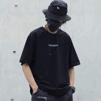 Futuristic Neon Sci-Fi Tee - techwear outfits - Futuristic Neon Sci-Fi T-Shirt for Cyberpunk Style - View 2