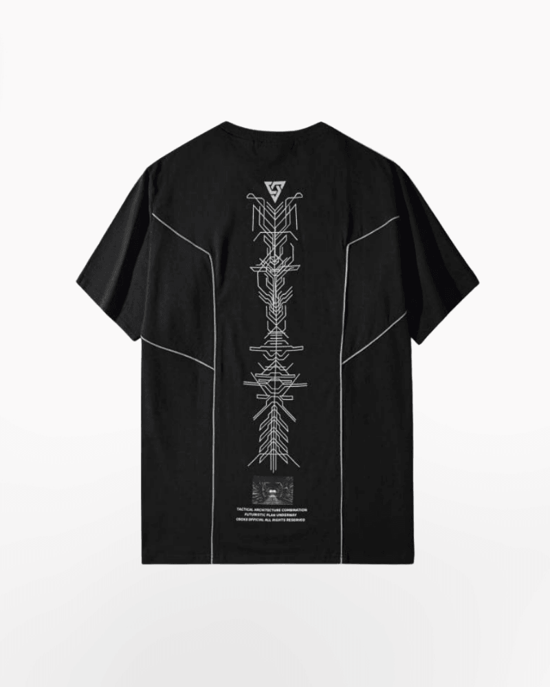 Futuristic Neon Sci-Fi Tee -  cyberpunk - Futuristic Neon Sci-Fi T-Shirt for Cyberpunk Style - View 3