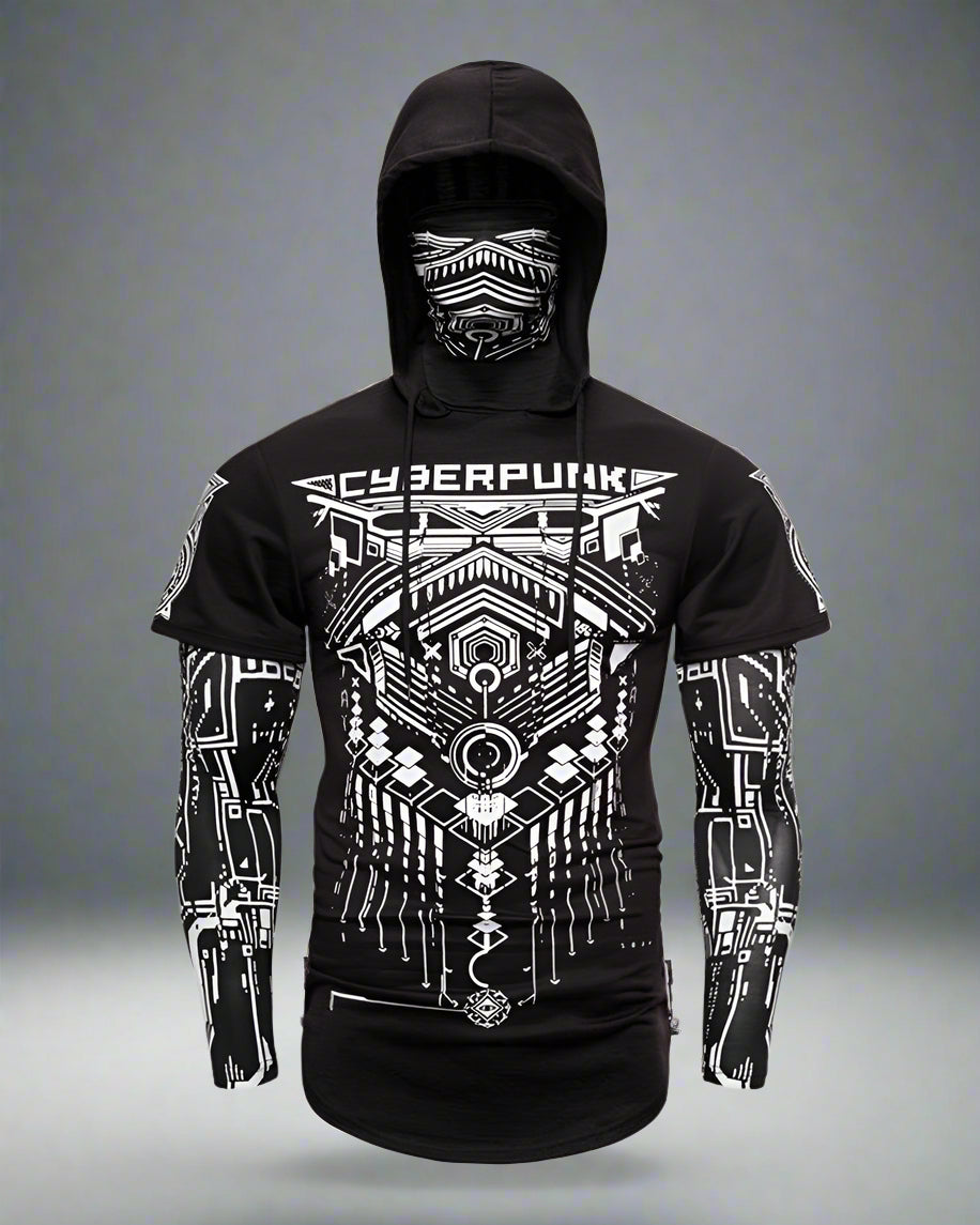 Futuristic Ninja Mask Hoodie - BEST SELLERS - Futuristic Ninja Mask Hoodie for Urban Style - Main view