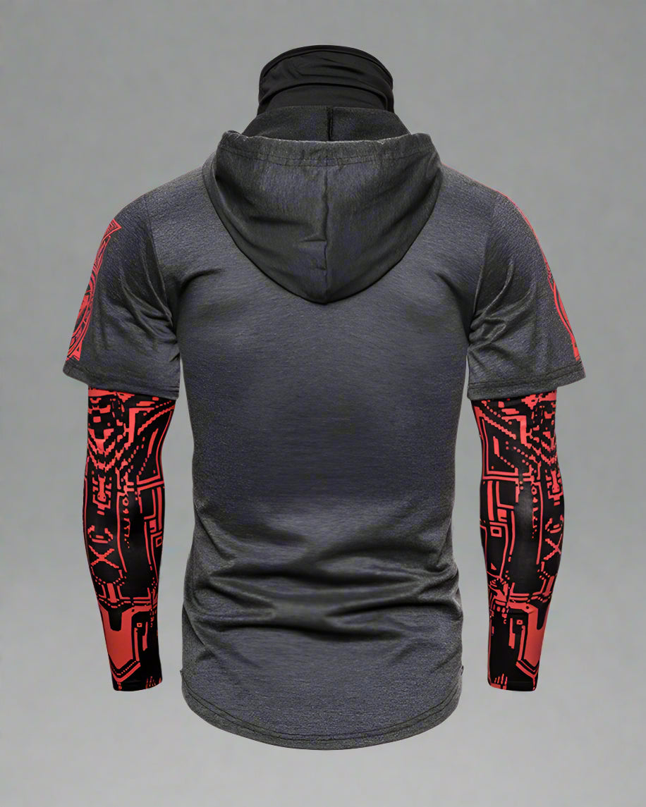 Futuristic Ninja Mask Hoodie -  comfortable hooded jacket - Futuristic Ninja Mask Hoodie for Urban Style - View 5