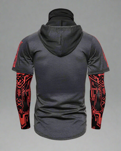 Futuristic Ninja Mask Hoodie -  comfortable hooded jacket - Futuristic Ninja Mask Hoodie for Urban Style - View 5