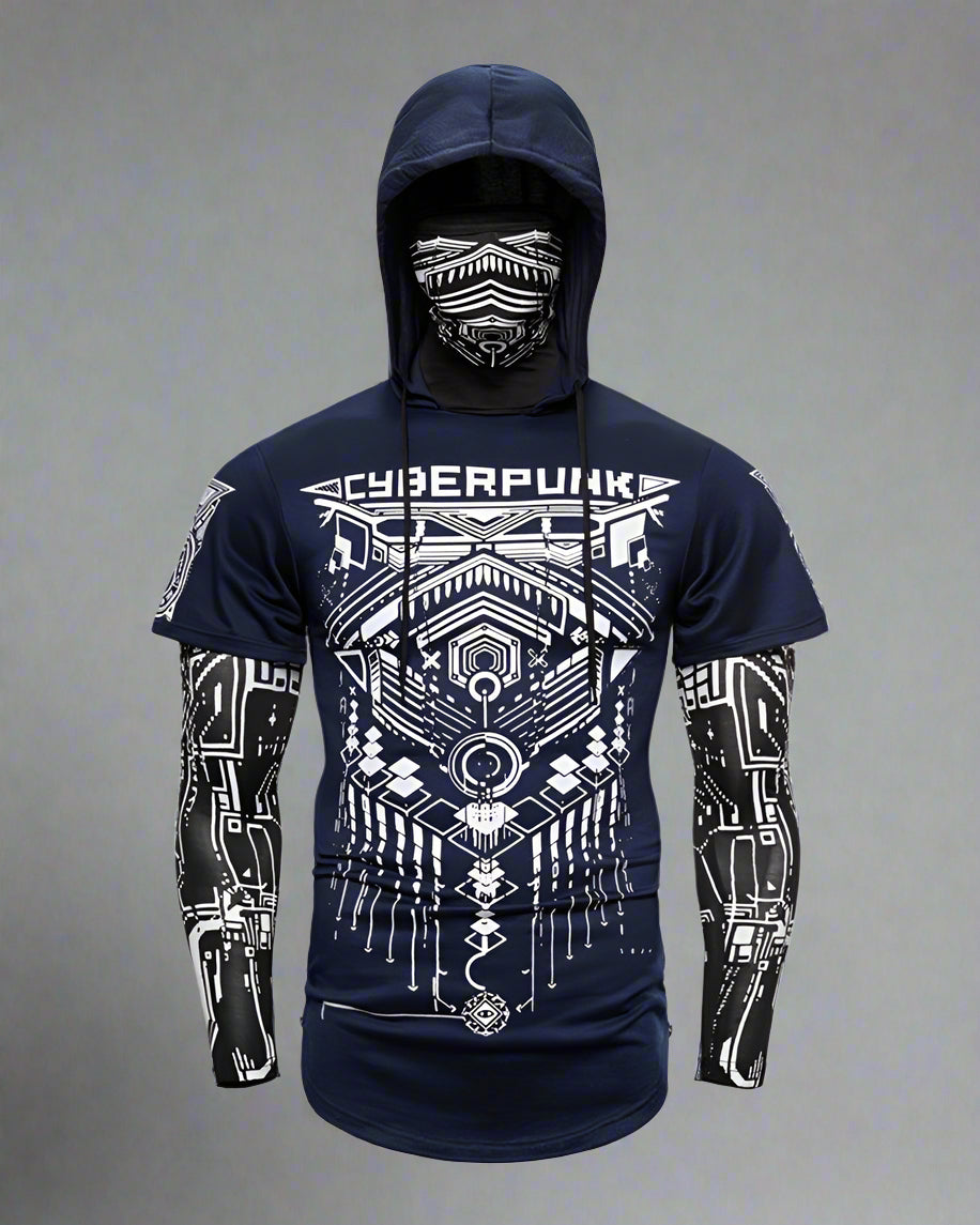 Futuristic Ninja Mask Hoodie - ninja hoodie - Futuristic Ninja Mask Hoodie for Urban Style - View 2