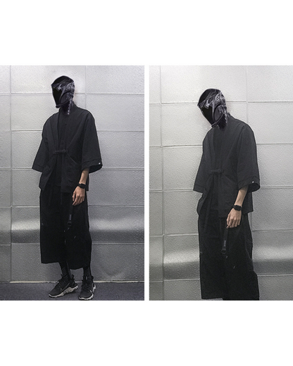 Futuristic Ninja Techwear Kimono -  kimono - Futuristic Ninja Techwear Kimono Jacket for Modern Style - View 12