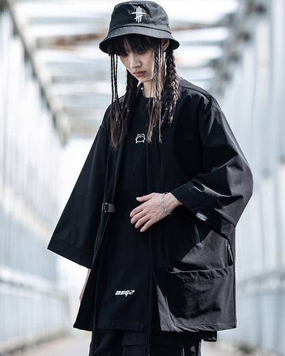 Futuristic Ninja Techwear Kimono -  kimono - Futuristic Ninja Techwear Kimono Jacket for Modern Style - View 4