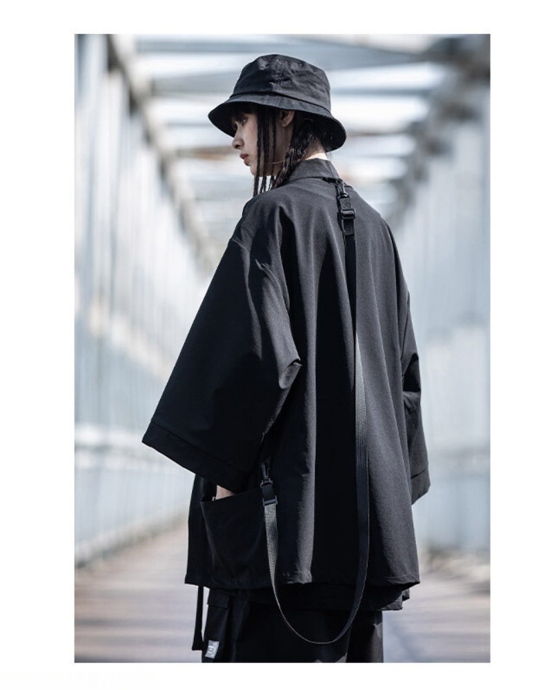 Futuristic Ninja Techwear Kimono -  ninja - Futuristic Ninja Techwear Kimono Jacket for Modern Style - View 5