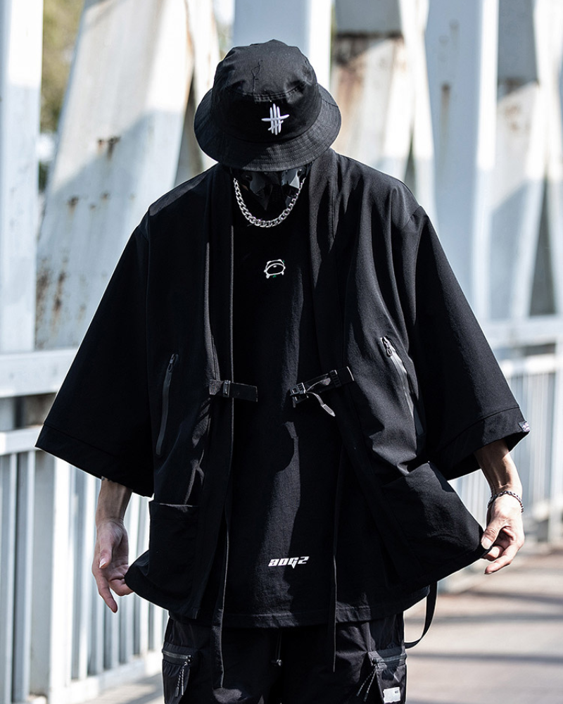 Futuristic Ninja Techwear Kimono - techwear - Futuristic Techwear Kimono for Comfort and Style - Main view