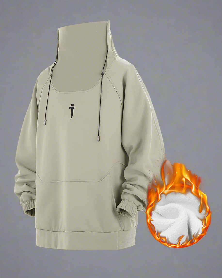 Futuristic Oversized Stand Collar Sweatshirt -  comfortable - Futuristic Oversized Stand Collar Sweatshirt for Casual Style - View 12