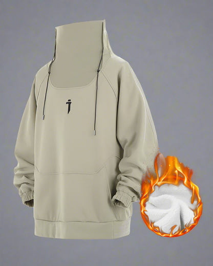 Futuristic Oversized Stand Collar Sweatshirt -  comfortable - Futuristic Oversized Stand Collar Sweatshirt for Casual Style - View 12