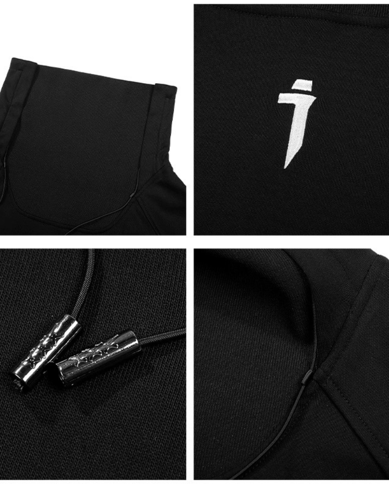 Futuristic Oversized Stand Collar Sweatshirt -  futuristic - Futuristic Oversized Stand Collar Sweatshirt for Casual Style - View 14