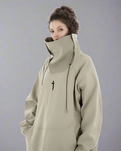 Futuristic Oversized Stand Collar Sweatshirt -  futuristic - Futuristic Oversized Stand Collar Sweatshirt for Casual Style - View 5