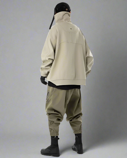 Futuristic Oversized Stand Collar Sweatshirt -  streetwear - Futuristic Oversized Stand Collar Sweatshirt for Casual Style - View 8