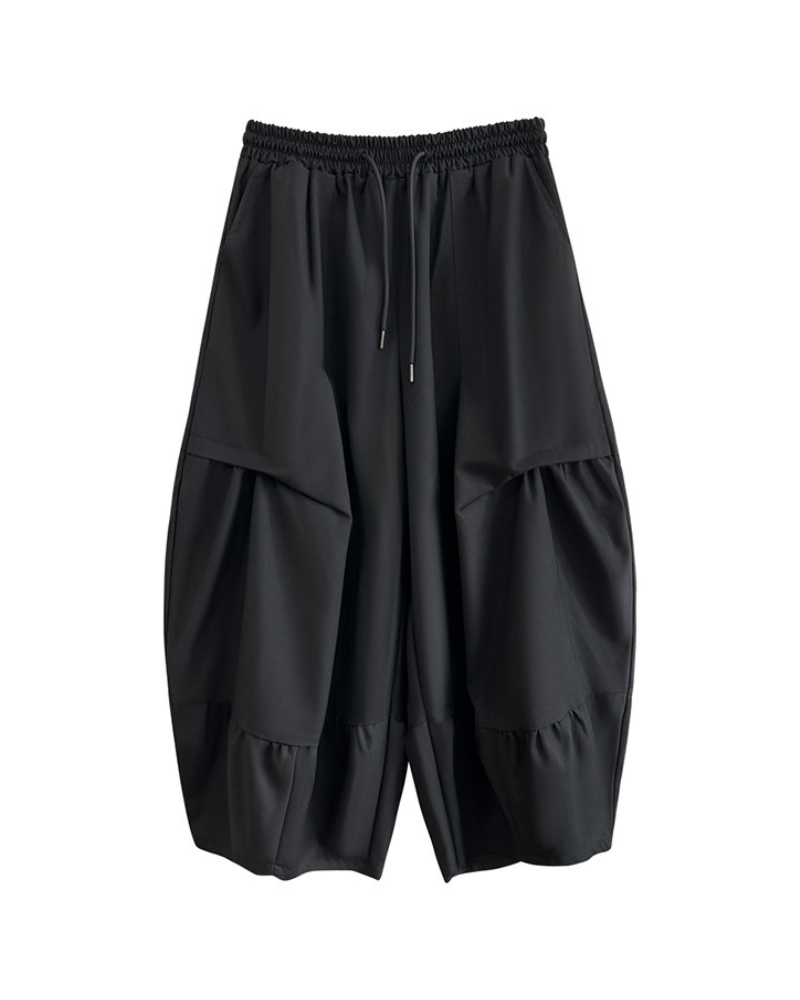 Futuristic Pleated Hakama Trousers -  techwear pants - Futuristic Pleated Hakama Trousers for Modern Style - View 5
