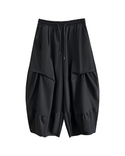 Futuristic Pleated Hakama Trousers -  techwear pants - Futuristic Pleated Hakama Trousers for Modern Style - View 5