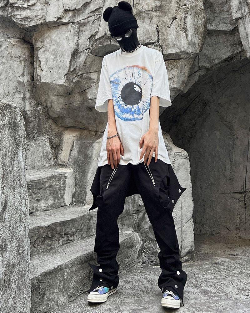 Futuristic Punk Bat Trousers -  black trousers - Futuristic Punk Bat Trousers for Modern Style - View 11