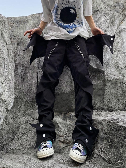 Futuristic Punk Bat Trousers - comfortable techwear pants - Futuristic Punk Bat Trousers for Modern Style - Main view