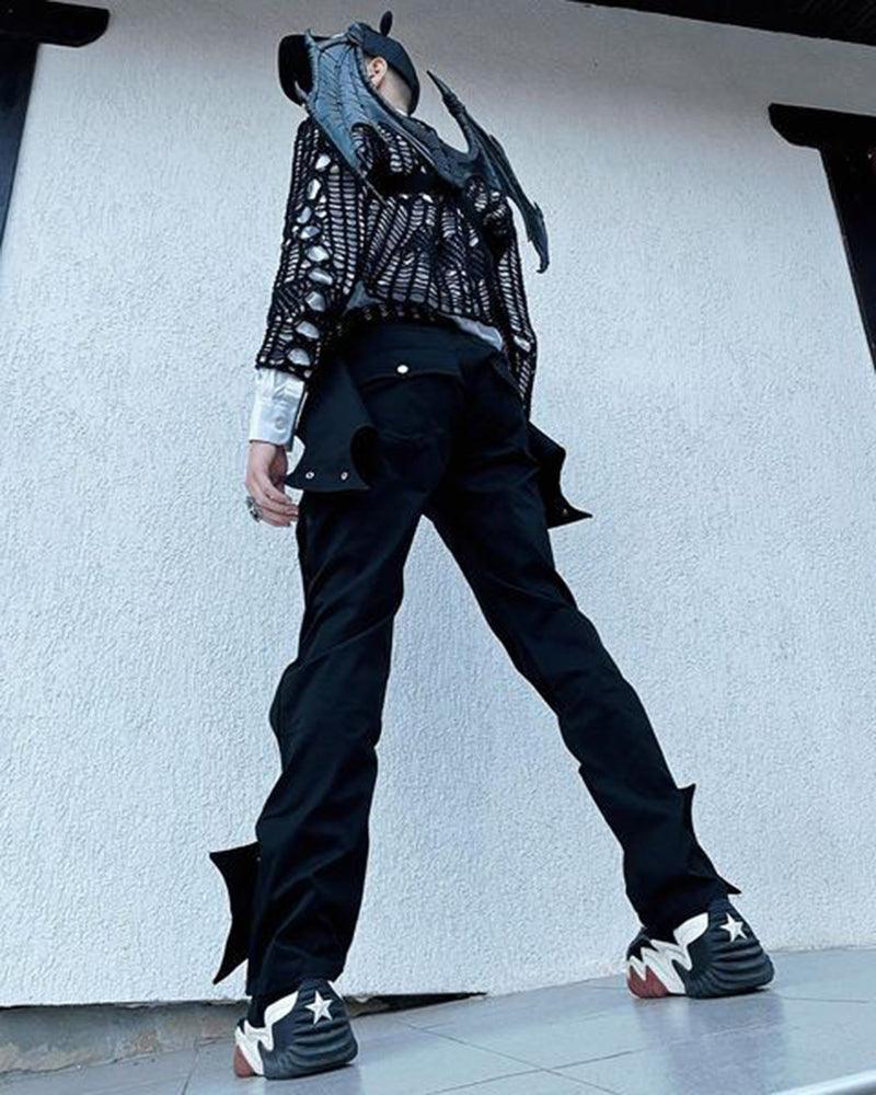 Futuristic Punk Bat Trousers -  punk bat trousers - Futuristic Punk Bat Trousers for Modern Style - View 5