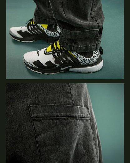 Futuristic Reflective Denim Cargo Pants -  reflective denim - Futuristic Reflective Denim Cargo Pants for Techwear - View 13