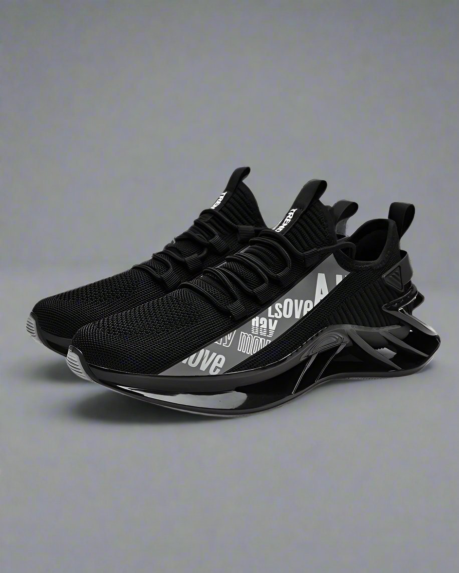Futuristic Reflective Lightweight Kicks - breathable running shoes - Lightweight Reflective Running Shoes for All-Day Comfort - Main view