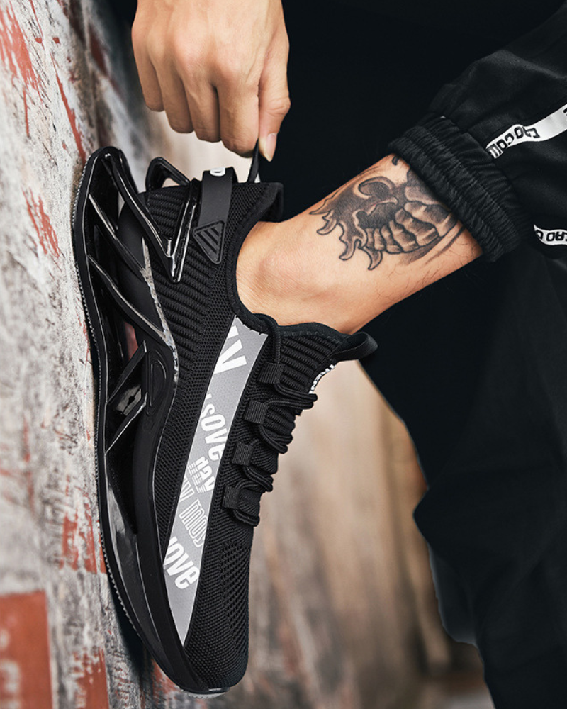Futuristic Reflective Lightweight Kicks -  cushioned footwear - Lightweight Reflective Running Shoes for All-Day Comfort - View 4