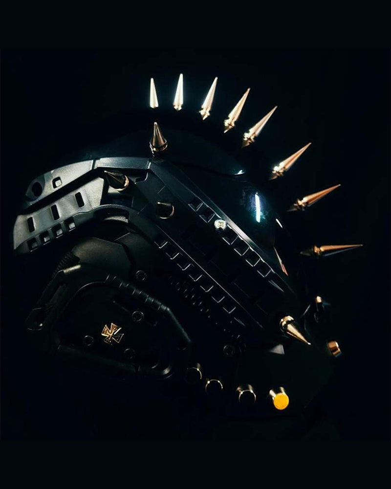Futuristic Rivet Helmet Mask -  durable helmet - Futuristic Rivet Helmet Mask for Cyberpunk Style - View 4