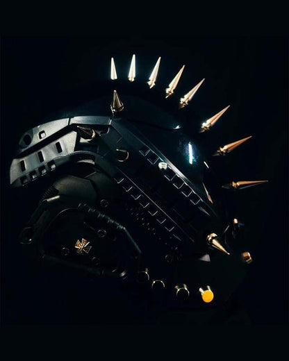 Futuristic Rivet Helmet Mask -  durable helmet - Futuristic Rivet Helmet Mask for Cyberpunk Style - View 4