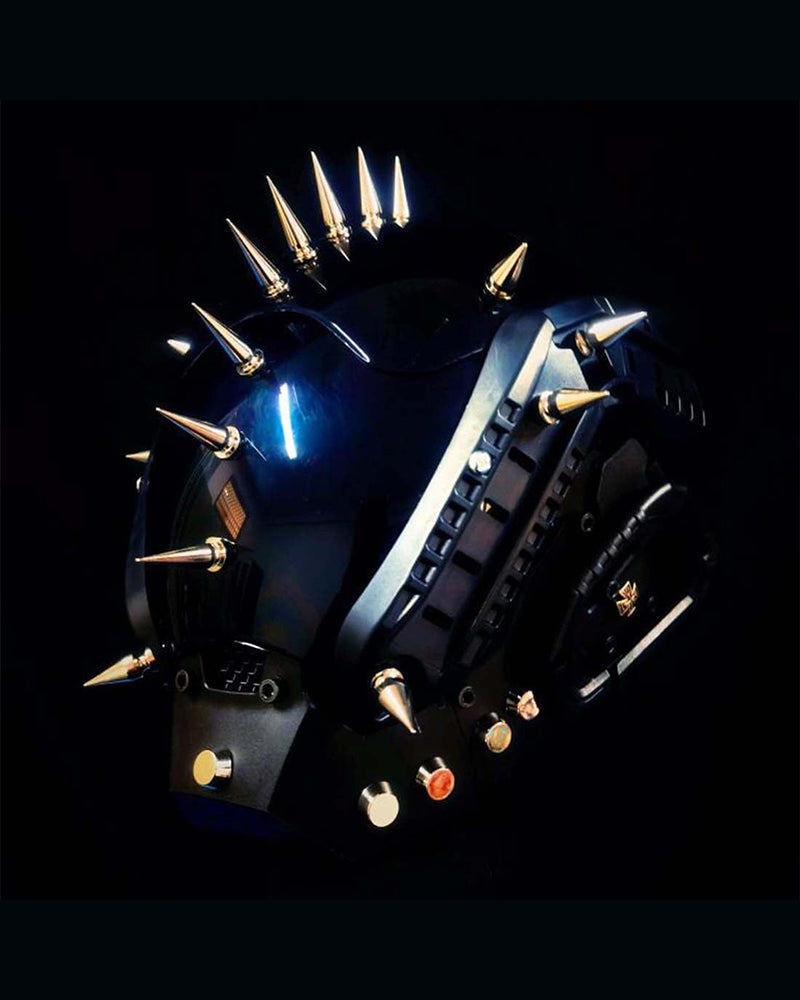 Futuristic Rivet Helmet Mask -  personalized helmet - Futuristic Rivet Helmet Mask for Cyberpunk Style - View 5