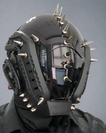 Futuristic Rivet Helmet Mask -  sci-fi mask - Futuristic Rivet Helmet Mask for Cyberpunk Style - View 6
