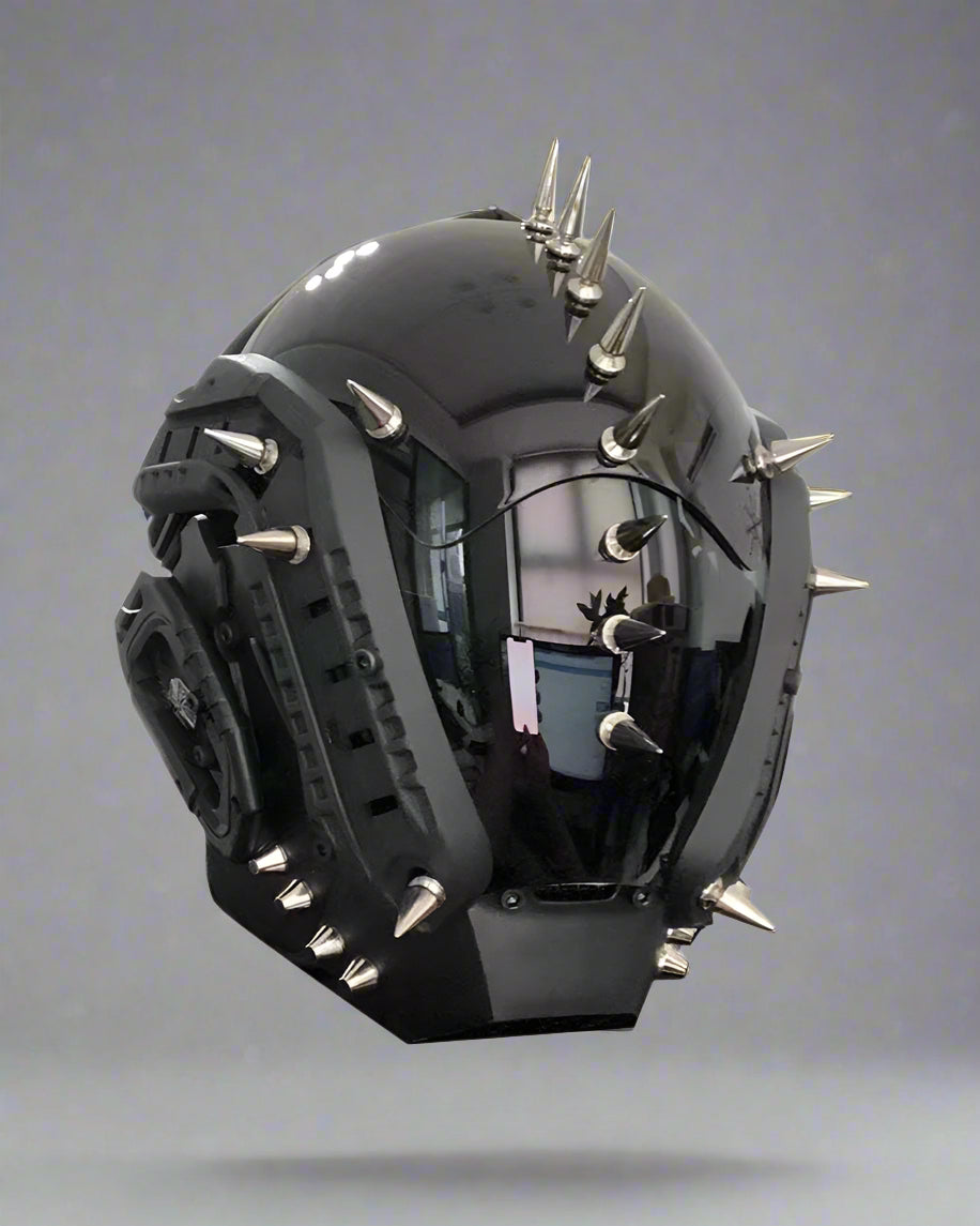 Futuristic Rivet Helmet Mask -  techwear mask - Futuristic Rivet Helmet Mask for Cyberpunk Style - View 7