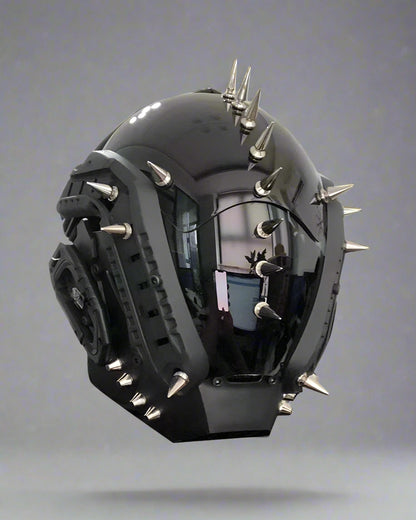 Futuristic Rivet Helmet Mask -  techwear mask - Futuristic Rivet Helmet Mask for Cyberpunk Style - View 7