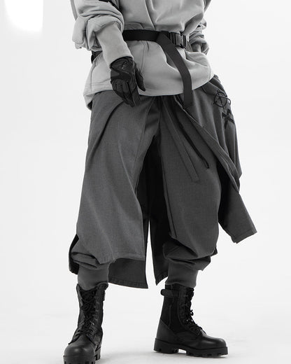 Futuristic Samurai Battle Pants -  cargo pants - Cyberpunk Samurai Battle Pants for Unique Street Style - View 4