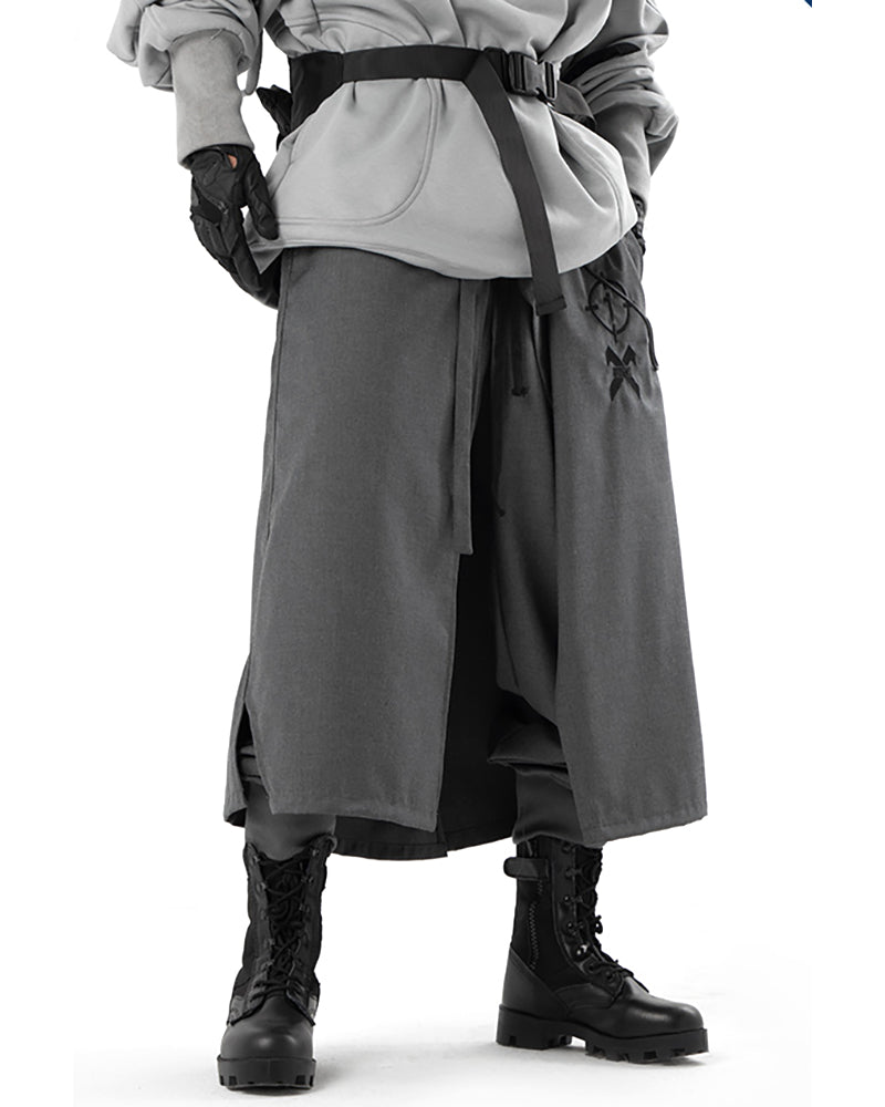 Futuristic Samurai Battle Pants - cyberpunk-inspired pants - Cyberpunk Samurai Battle Pants for Unique Street Style - View 2
