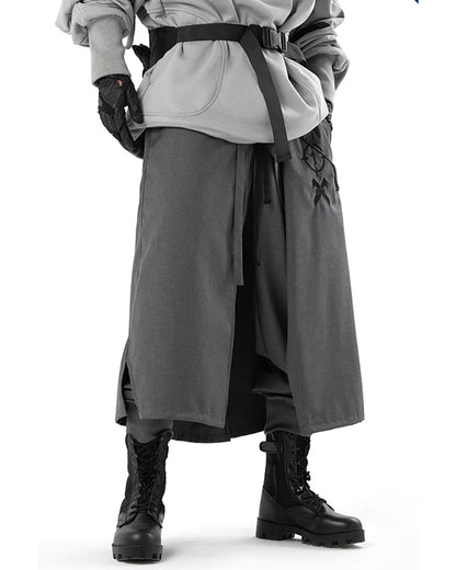 Futuristic Samurai Battle Pants - cyberpunk-inspired pants - Cyberpunk Samurai Battle Pants for Unique Street Style - View 2