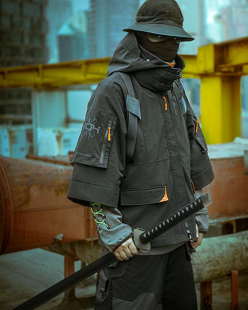 Futuristic Samurai City Judge Jacket - cyberpunk samurai jacket - Futuristic Samurai City Judge Jacket for Urban Style - Main view