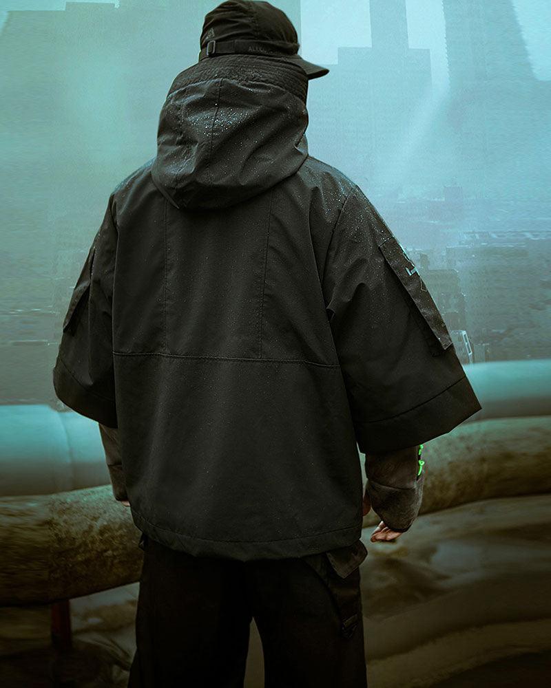 Futuristic Samurai City Judge Jacket -  cyberpunk style - Futuristic Samurai City Judge Jacket for Urban Style - View 3