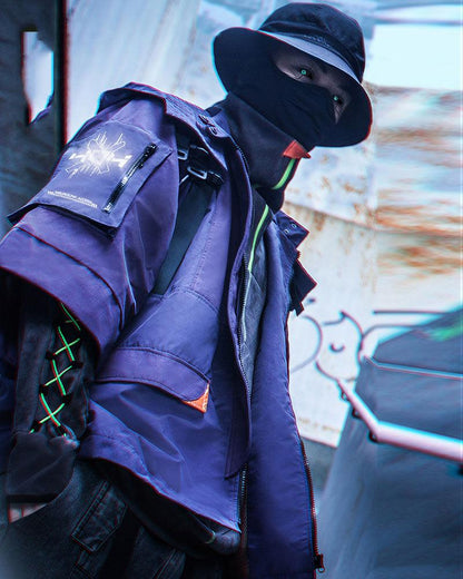Futuristic Samurai City Judge Jacket -  futuristic jacket - Futuristic Samurai City Judge Jacket for Urban Style - View 4
