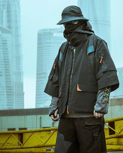 Futuristic Samurai City Judge Jacket -  techwear - Futuristic Samurai City Judge Jacket for Urban Style - View 7
