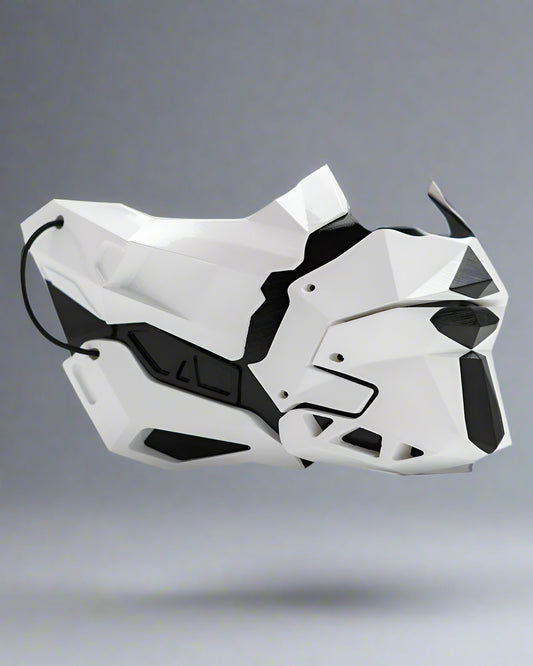 Futuristic Samurai Half Mask - cyberpunk mask - Futuristic Samurai Half Mask for Stylish Protection - Main view