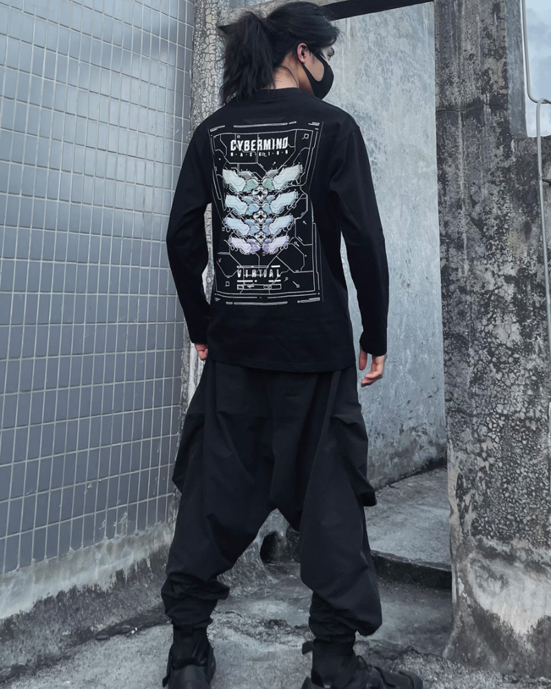 Futuristic Sci-Fi Crewneck Sweatshirt -  comfortable streetwear - Futuristic Sci-Fi Crewneck Sweatshirt for Stylish Comfort - View 4