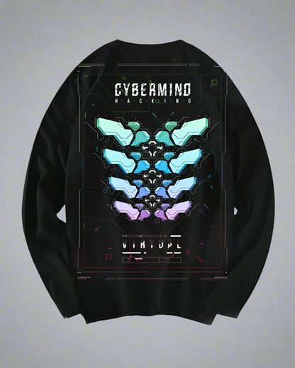 Futuristic Sci-Fi Crewneck Sweatshirt -  cyberpunk - Futuristic Sci-Fi Crewneck Sweatshirt for Stylish Comfort - View 5